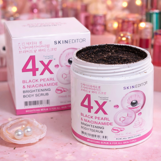 Black Pearl + Niacinamide Body Scrub ✨
.